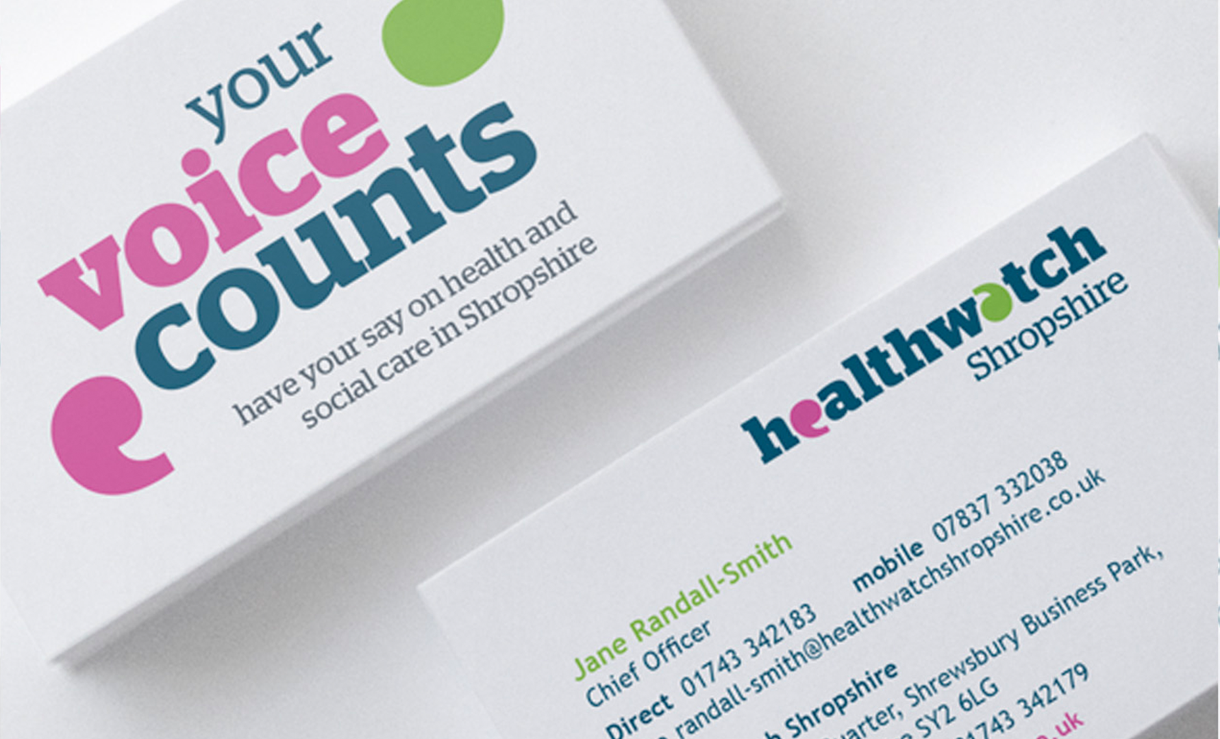 Healthwatch Business Cards