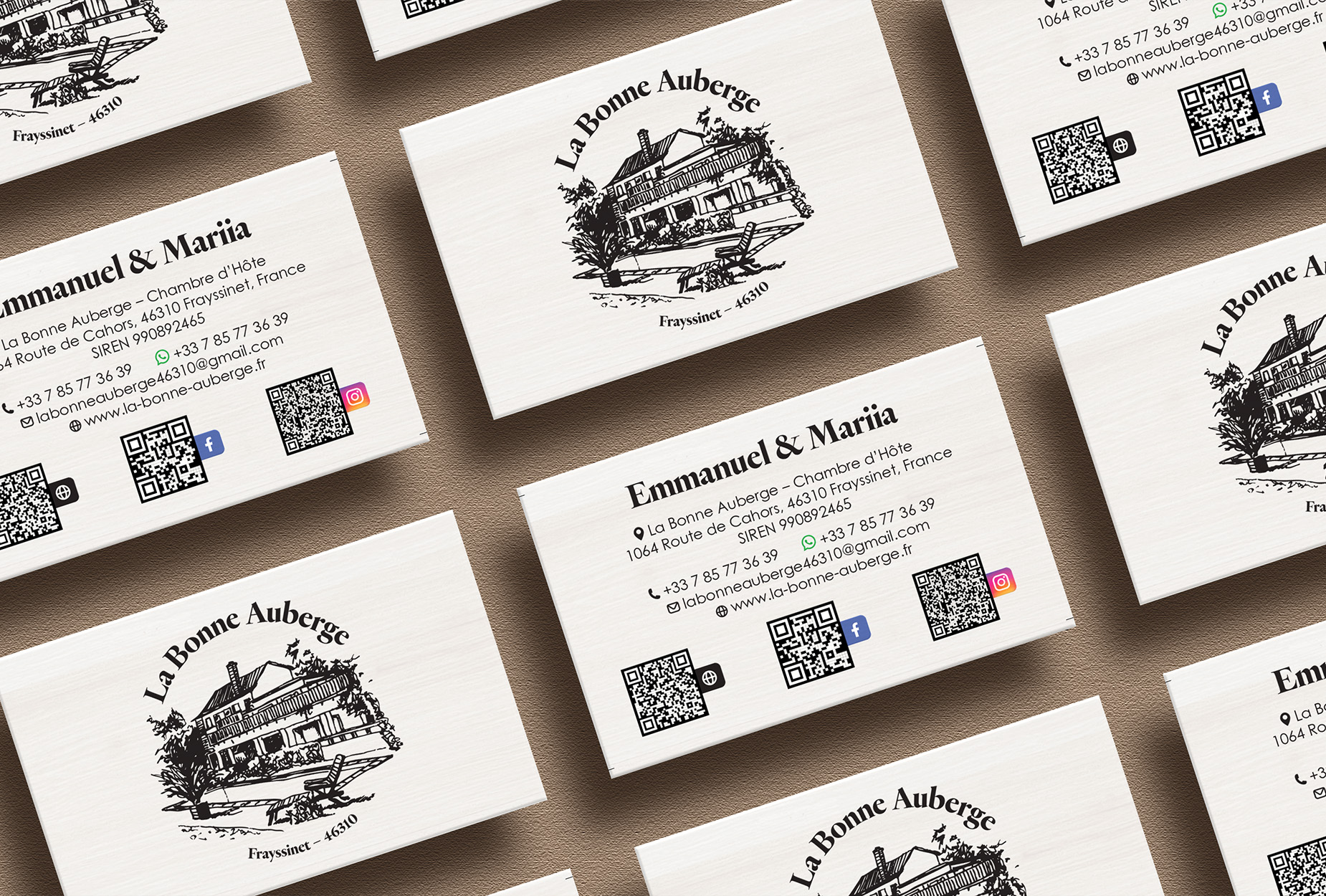 La Bonne Auberge front and Back