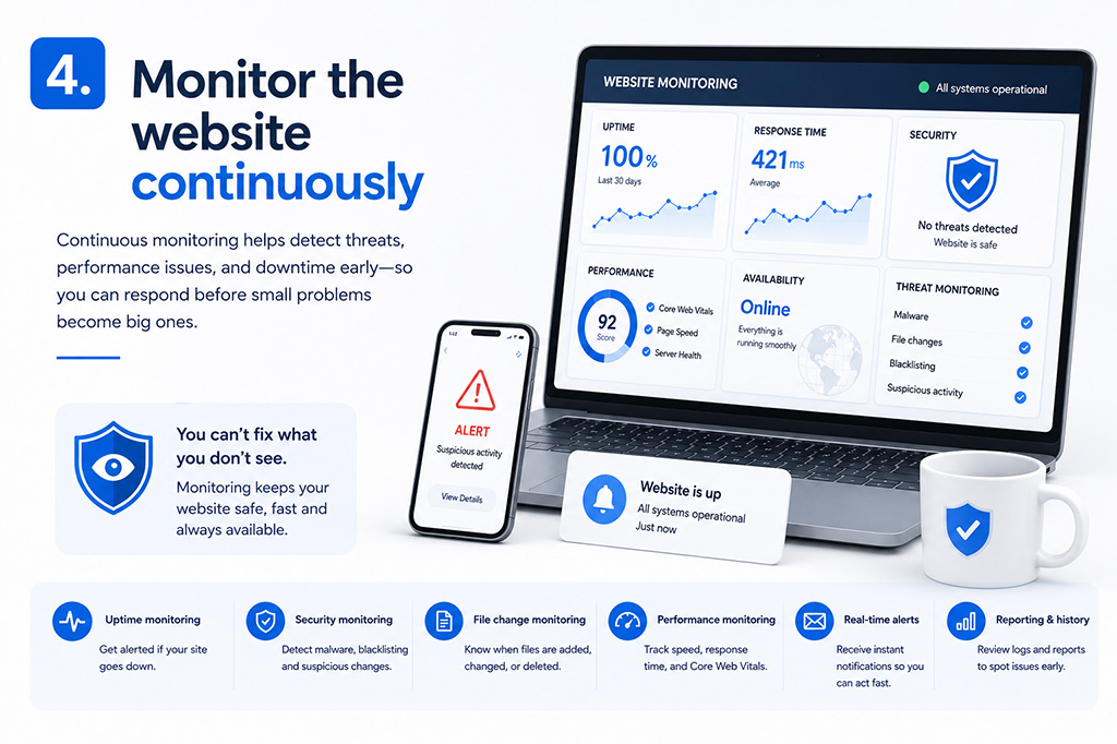 4 Monitor the website continuously