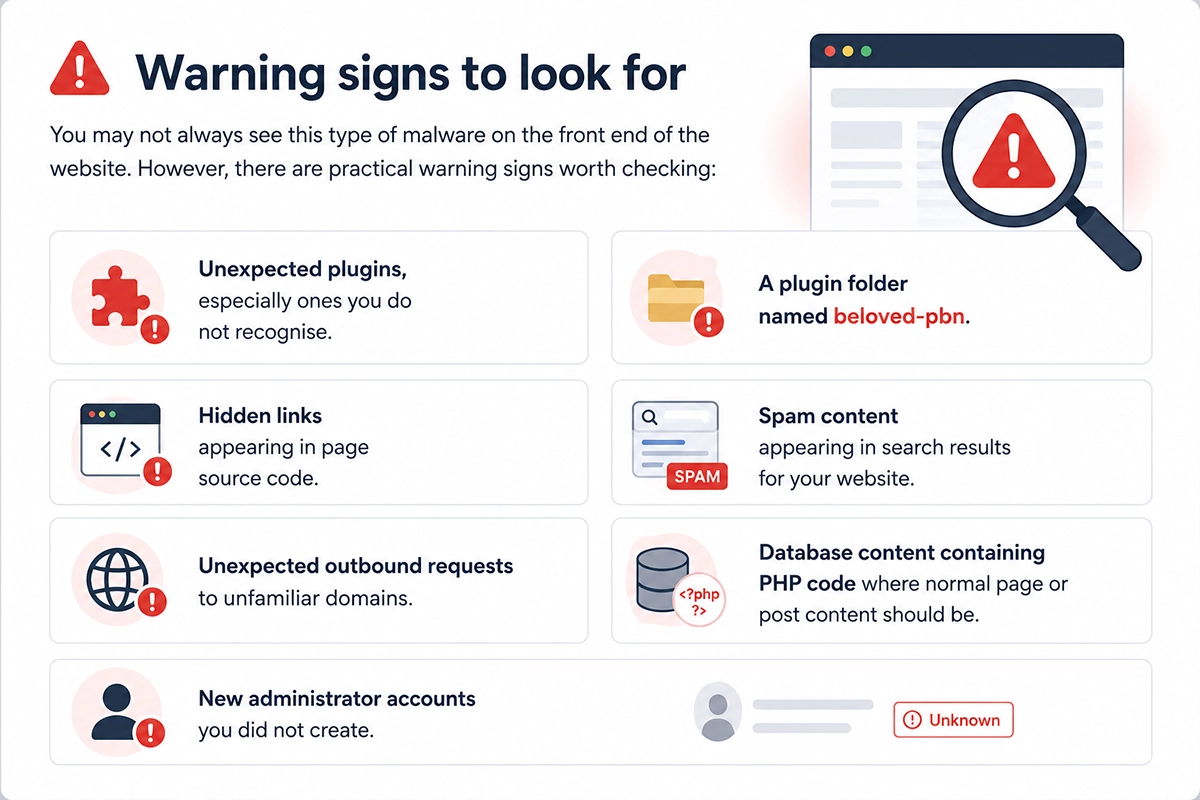 Warning signs to look for