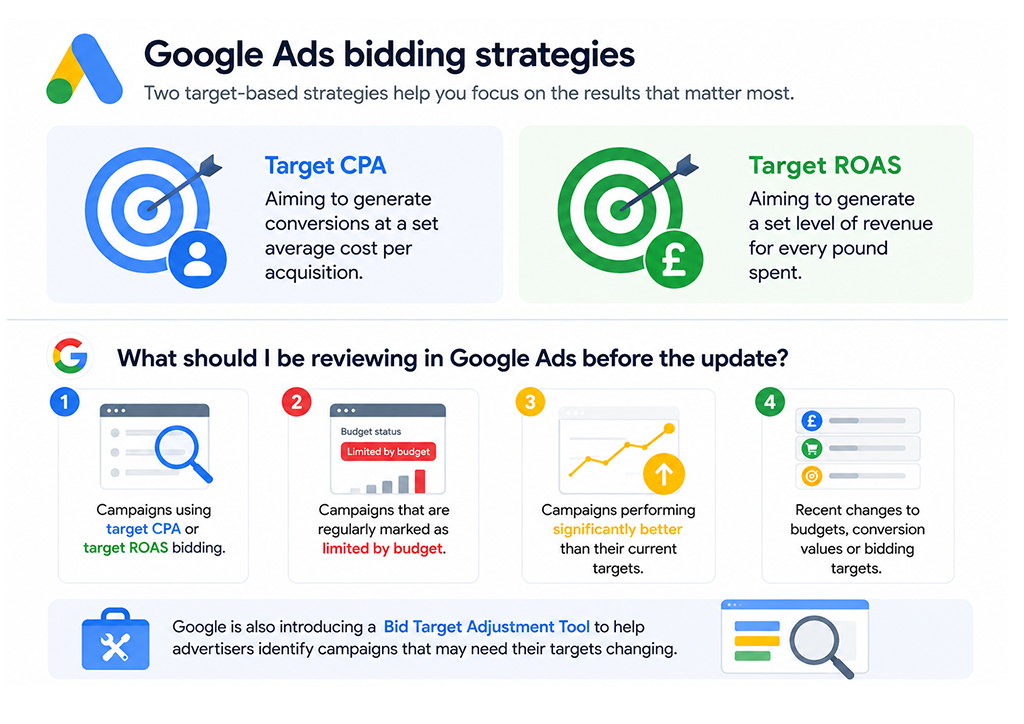 What should I be reviewing in Google Ads before the update?