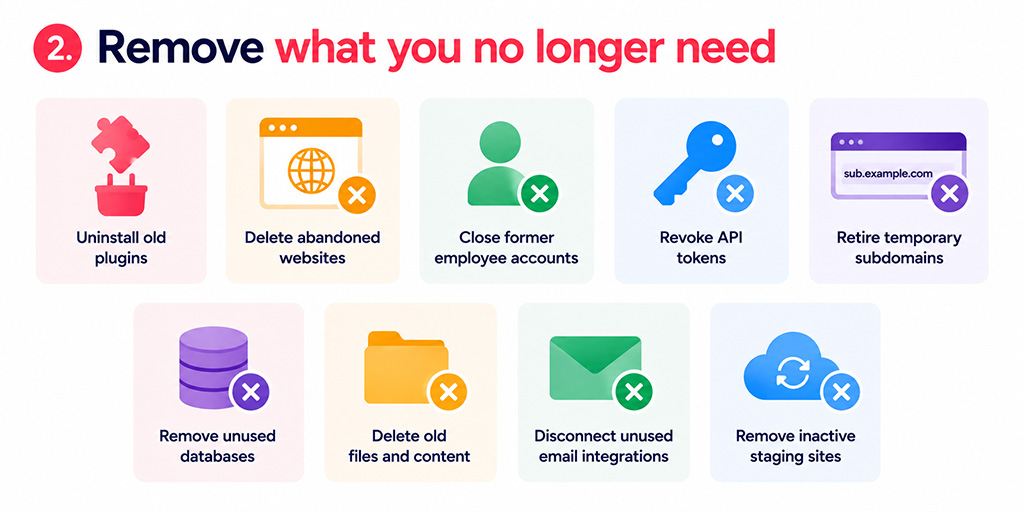 2 remove what you no longer need
