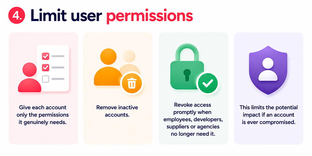 4 Limit user permissions