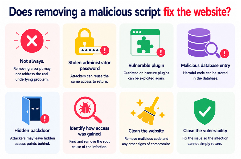 Does Removing a Malicious Script Fix Everything