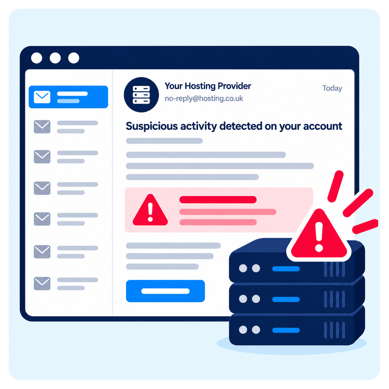 7. Your hosting provider reports suspicious activity