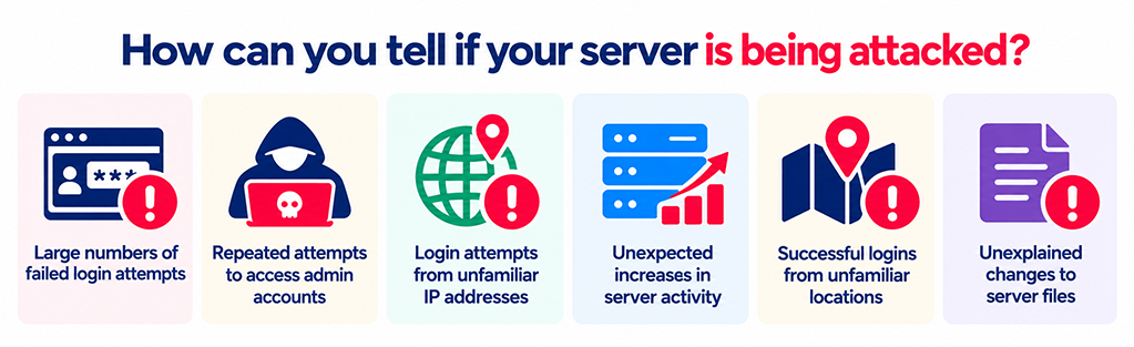 How can you tell if your server is being attacked