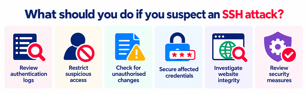 What should you do if you suspect an SSH attack